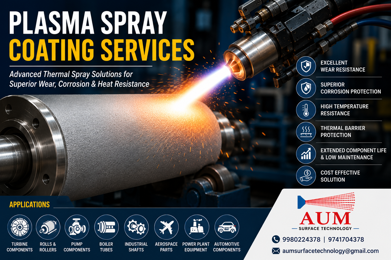 AUM SURFACE TECHNOLOGY - Plasma Spray Coating Services