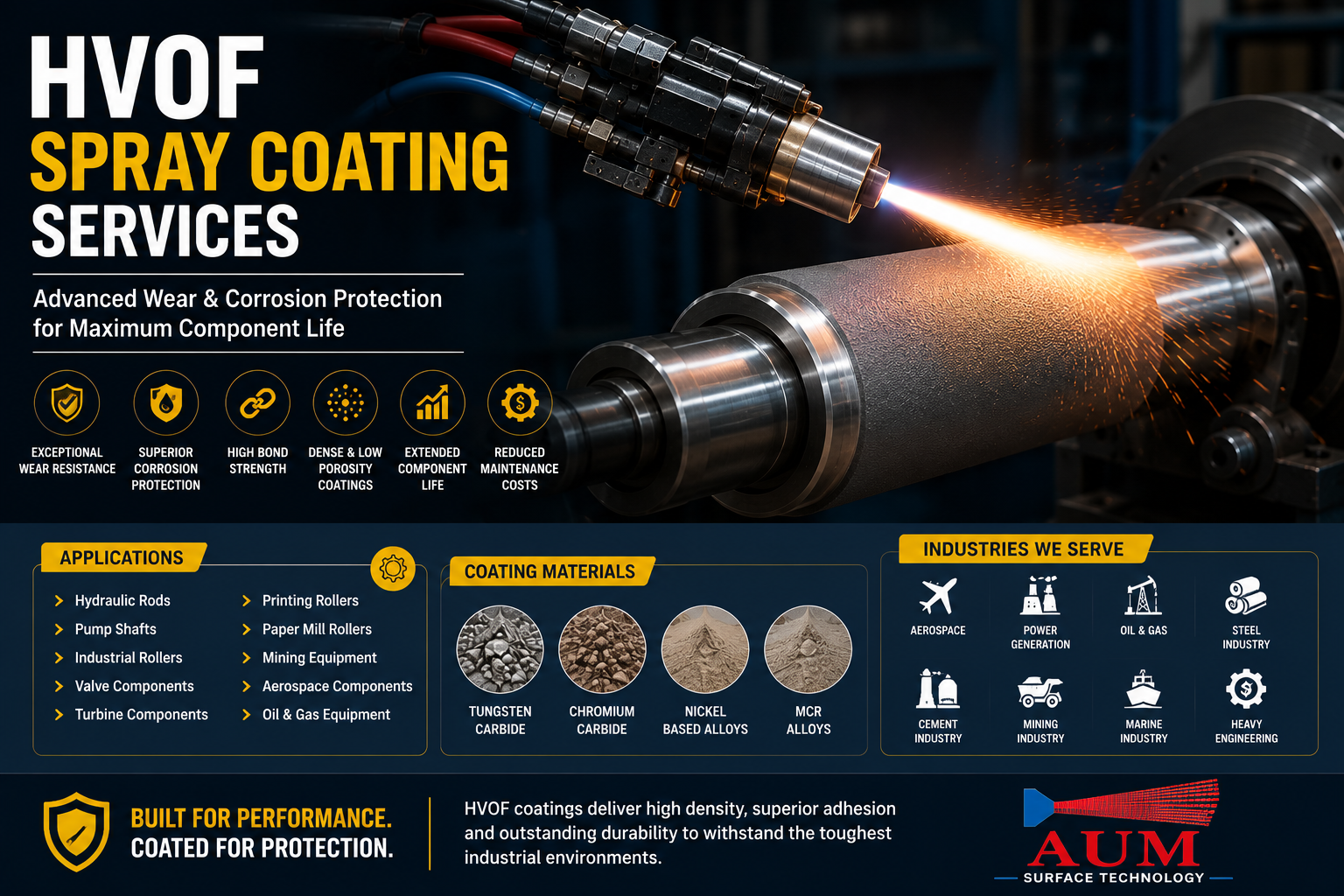 AUM SURFACE TECHNOLOGY - HVOF Spray Coating Services